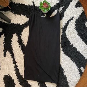 Heart & Hips Ribbed Black Bodycon Dress Medium